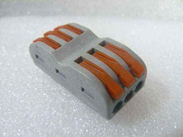 Screwless Wire Joiner - Lever Lock - Back To Back 3 Wire-Pairs