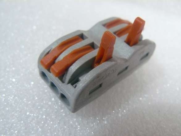 Screwless Wire Joiner - Lever Lock - Back To Back 3 Wire-Pairs