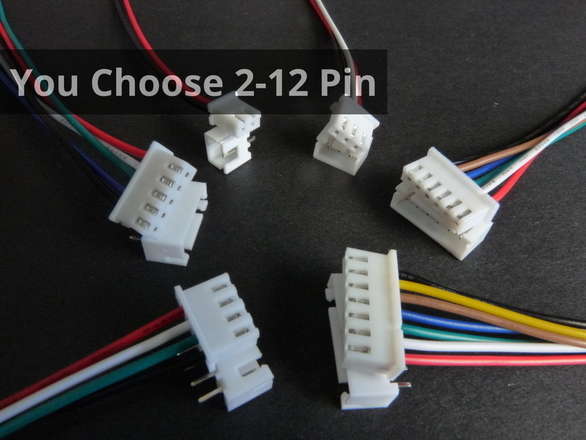 XH 2.5mm 3A Prewired Terminal Set, You Choose 2 to 12 Pin