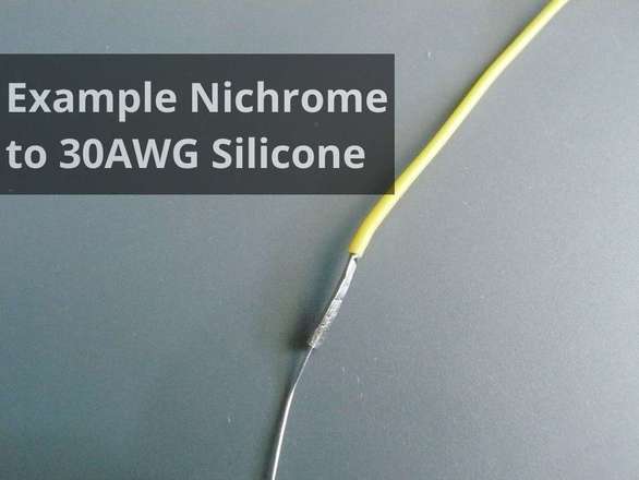 Example Nichrome to 30AWG Silicone