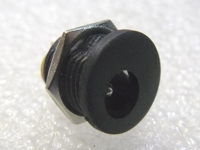 Black DC Power Socket 5.5/2.1mm Panel Mount