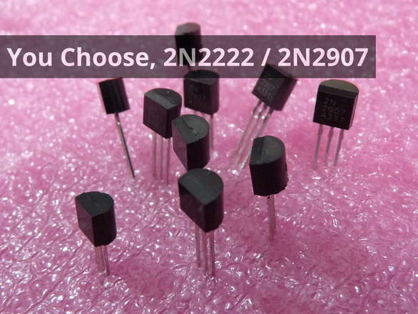 (10 of) 2N2222 NPN  or 2N2907 PNP Transistor, Through Hole