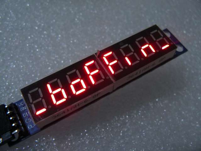 Eight Digit MAX7219 7-Segment Display, with Easy Arduino Library