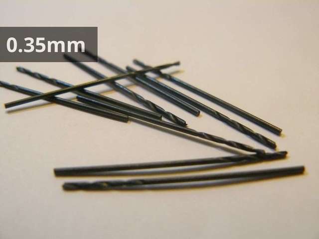 0.35mm HSS Micro Drill Bits, Pack Of Ten - You Choose Diameter