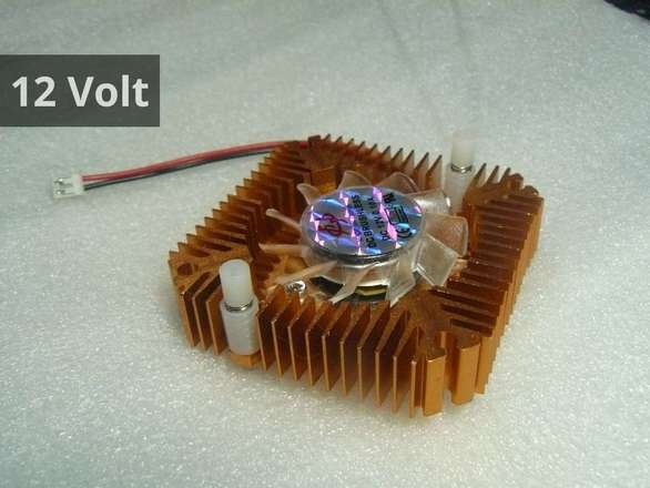 Fan in Heatsink, 12v, 100mA