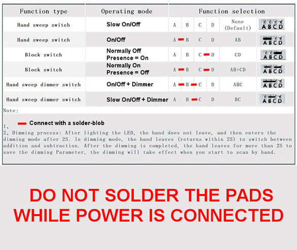 Hand Sweep Controller - Multi Mode - LED Sensor Switch 5-24v, 5A