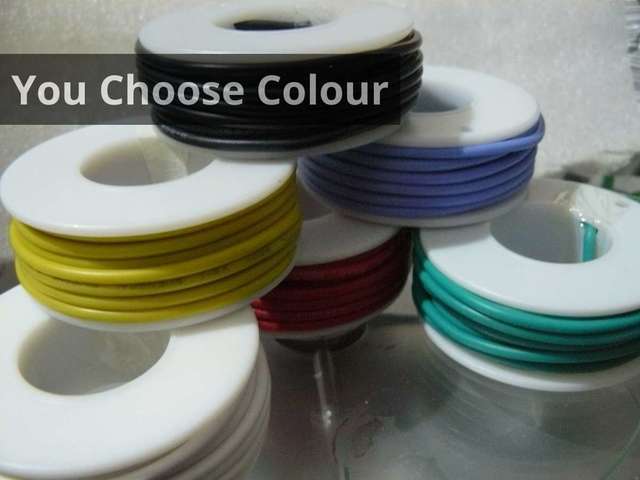 Black Silicone Wire 18 AWG Per 50cm Super Flexible, You Choose Colour 18AWG