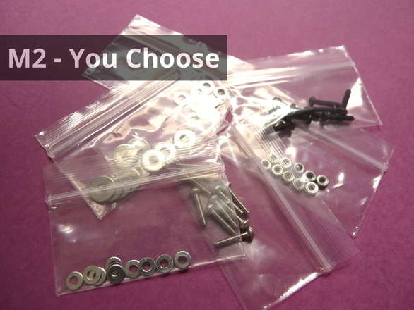 M2 Screws, Nuts, Washers - You Choose