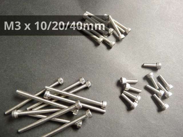 M3 Cap Head Screws 20pcs - You Choose Length