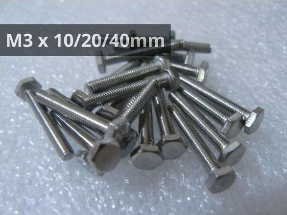 M3 Hex Head Screws 20pcs - You Choose Length
