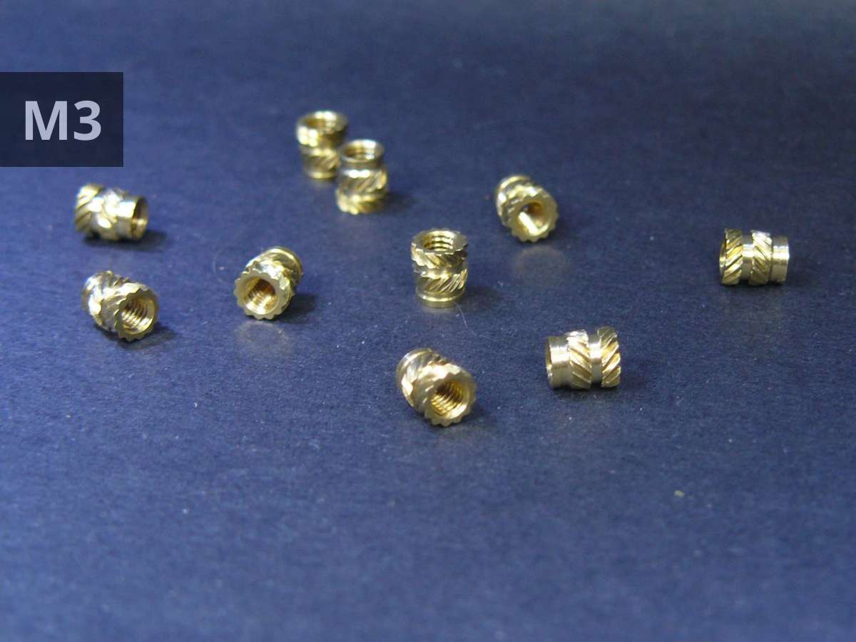 M3 (3mm) Thread Insert Nut Extra Grip Centering Heat Set 10 Inserts