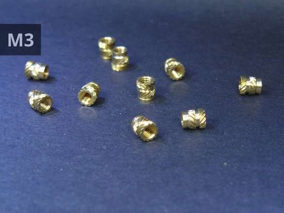 M3 (3mm) Thread Insert Nut Extra Grip Centering Heat Set 10 Inserts / Pack