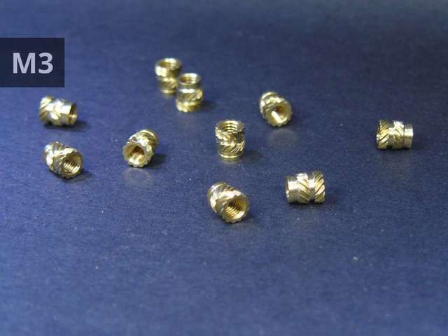 M3 (3mm) Thread Insert Nut Extra Grip Centering Heat Set 10 Inserts / Pack