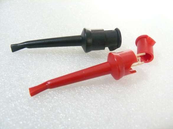 Pair of Large Size (55mm) Test Hooks, Nylon 5A 60VDC