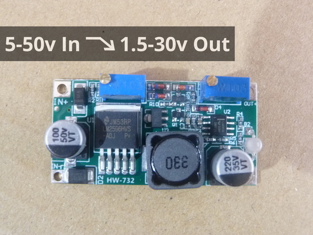 Step Down DC-DC Converter, Input 5-50v, Output 1.5-30v, CC/CV Feature