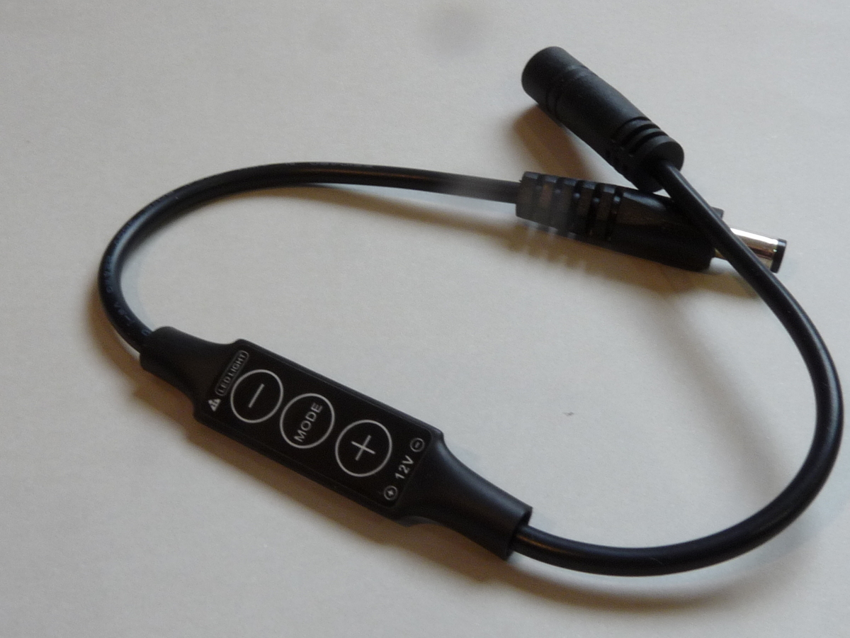 Inline 12v Single Colour LED/Strip Dimmer 5.5/2.1 Socket (IN) Plug (OUT) Buy Online From