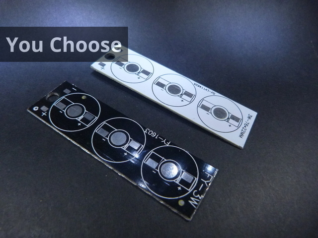 Rectangular Mounting Plate For Three 1W to 3W LEDs