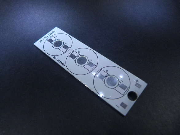 Rectangular Mounting Plate For Three 1W to 3W LEDs