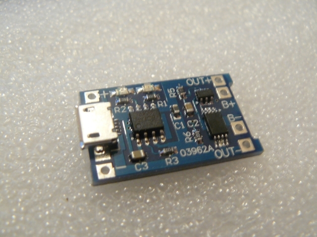 1A Single Cell Li-Ion Charger TP4056 - With Protection DW01