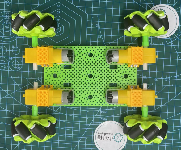 Mecanum Vehicle Part Set - Wheels + Motors + Platform