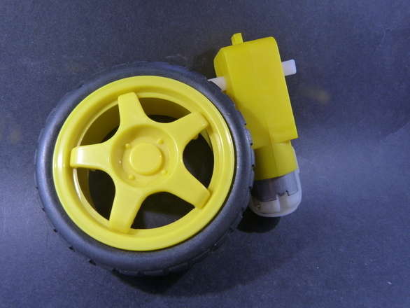 Plastic DC Gear Motor Dual Axle Common Biaxial Yellow Gearmotor With Wheel