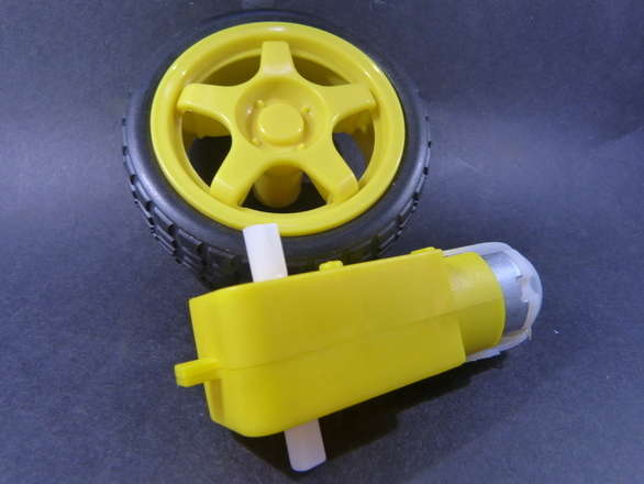 Plastic DC Gear Motor Dual Axle Common Biaxial Yellow Gearmotor With Wheel