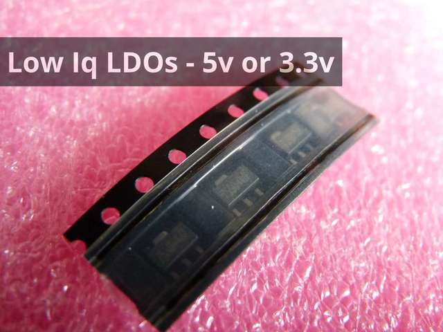 (4 of) SOT-89 Surface Mount Low Quiescent Linear Voltage Regulators, 5v/3.3v