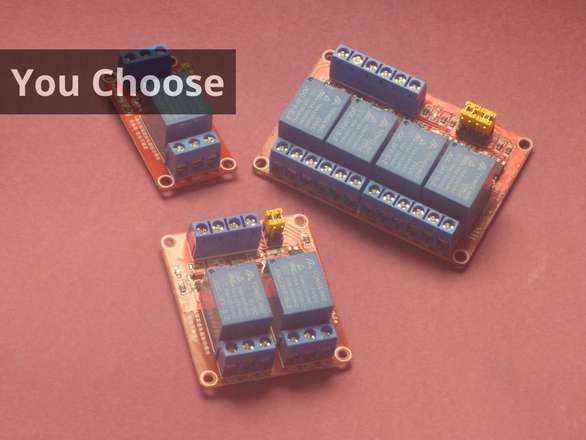 5v Relay Module - You Choose 1, 2 or 4 Relay