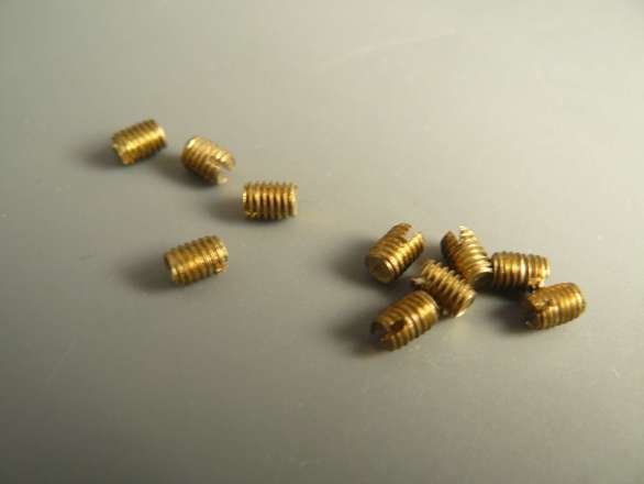 M3 Grub Screw Set Screw Brass (Fit Banana Plug Screws), 10 Pack