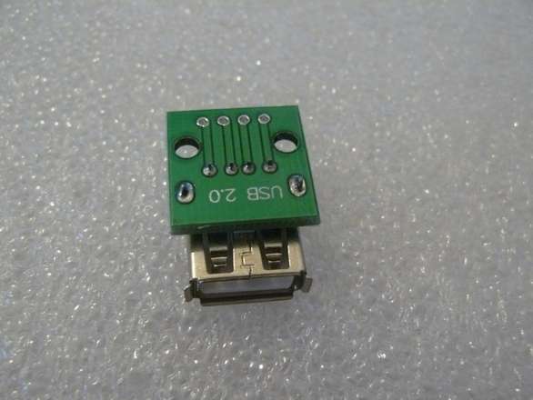 USB Type-A Socket Presoldered on a Breakout Board