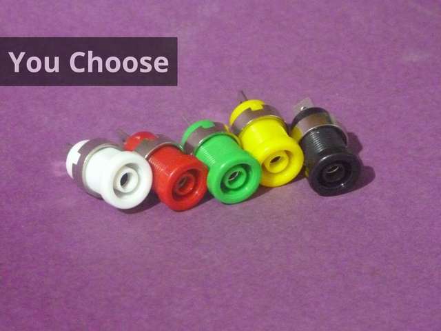 4mm Banana Socket - 6mm Spade Termination