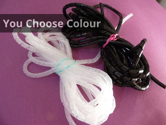 Spiral Cable Wrap, 4 Meters, 6mm Diameter