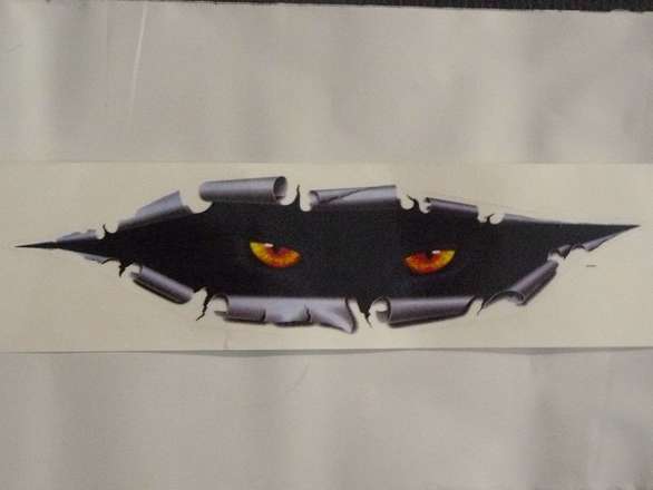 Panther Cat Eyes Looking Through Tear Style Sticker