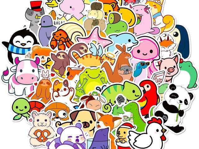 50 Stickers - Cute Illustrated Animals Set #2