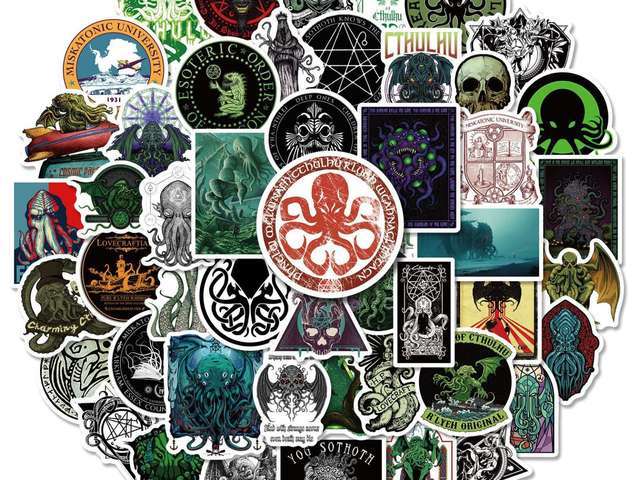 50 Stickers - Cthulhu Lovecraftian Lore