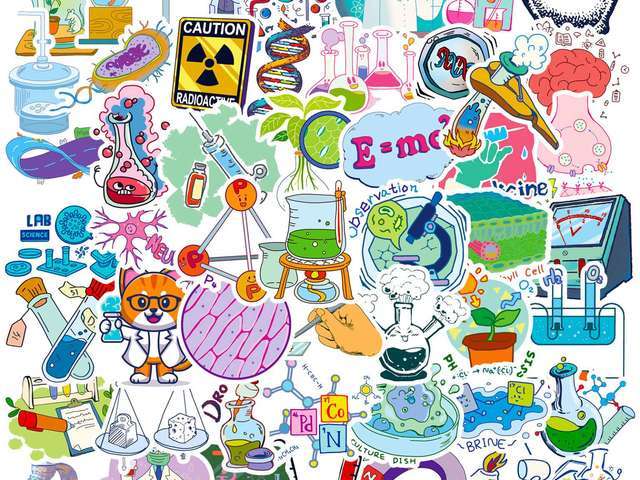50 Stickers - Science