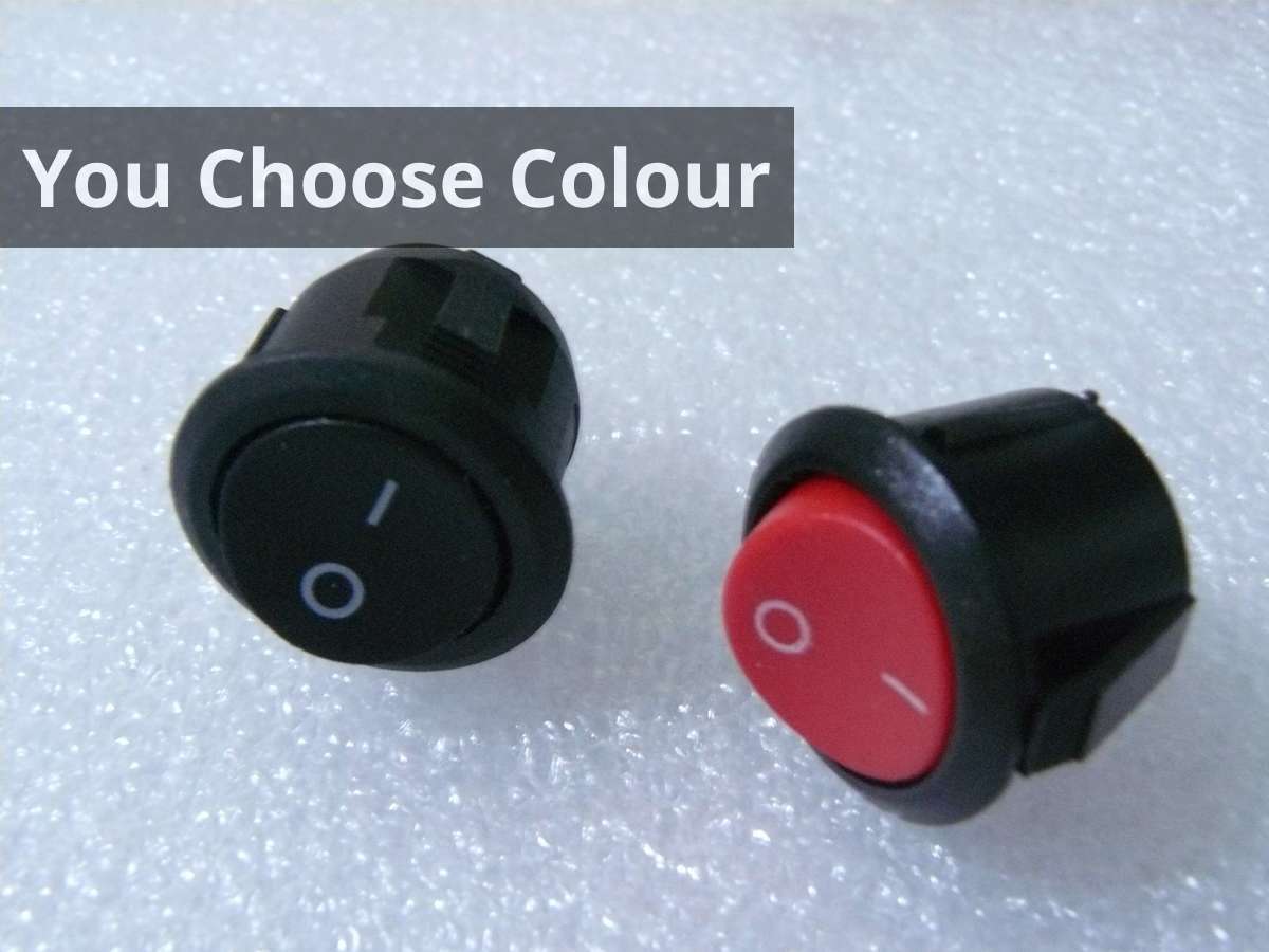 On/Off Switch (Rocker) Panel Mount Round - Buy Rocker Switches - Gogo ...