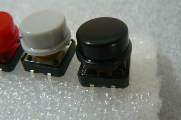 Tact Switch Through Hole With Button Cap - You Choose Colour/Style - 12mm