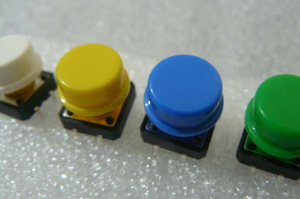 Tact Switch Through Hole With Button Cap - You Choose Colour/Style - 12mm
