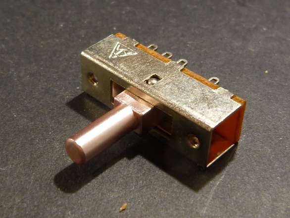Behind Panel Mount Mini DP3T Three Position Slide Switch