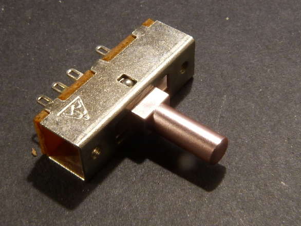 Behind Panel Mount Mini DP3T Three Position Slide Switch