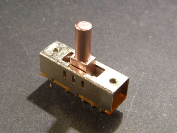 Behind Panel Mount Mini DP3T Three Position Slide Switch