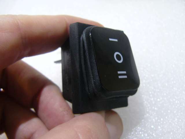 Very Large On-Off-On (DPDT/DPCO) Rubber Booted Rocker Switch Panel Mount