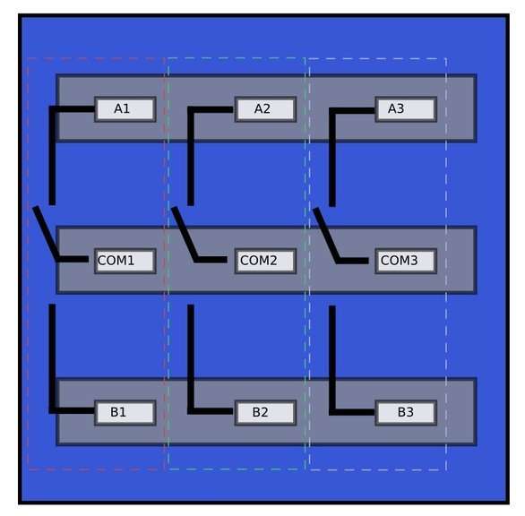 3PDT Latching Foot / Stomp / Pedal Switch (A-B, times 3)