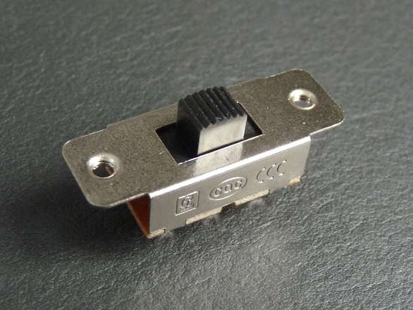 Chunky Panel Mount Toggle Slide Switch - DPDT Center Off (A-Off-B)