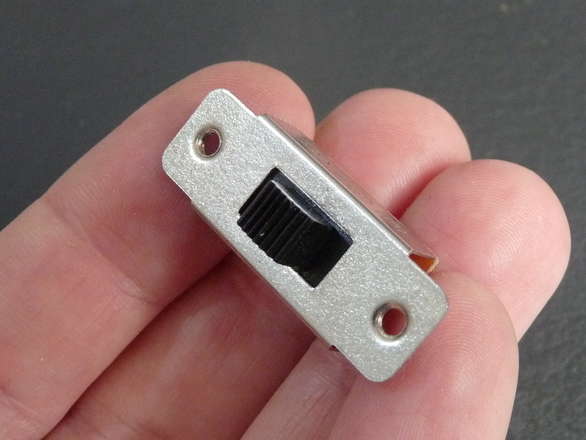 Chunky Panel Mount Toggle Slide Switch - DPDT Center Off (A-Off-B)