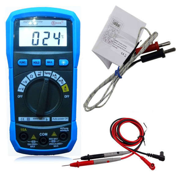 Autorange Multimeter with Temp and Backlight