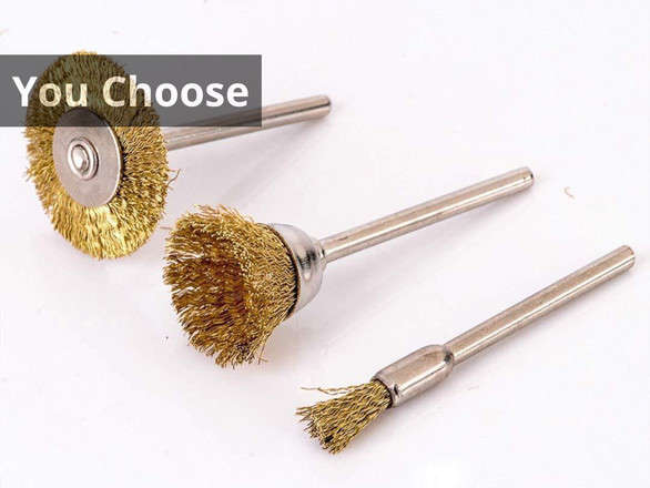 Rotary Tool Fit Dremel Brass Wire Brush, You Choose Type