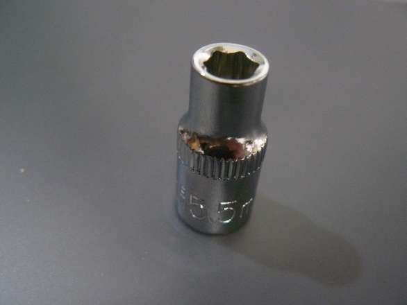 5.5mm Socket 1/4" Hex 6 Point suits M3 nut/bolt