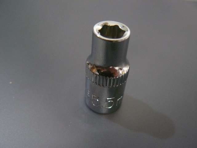 5.5mm Socket 1/4" Hex 6 Point suits M3 nut/bolt